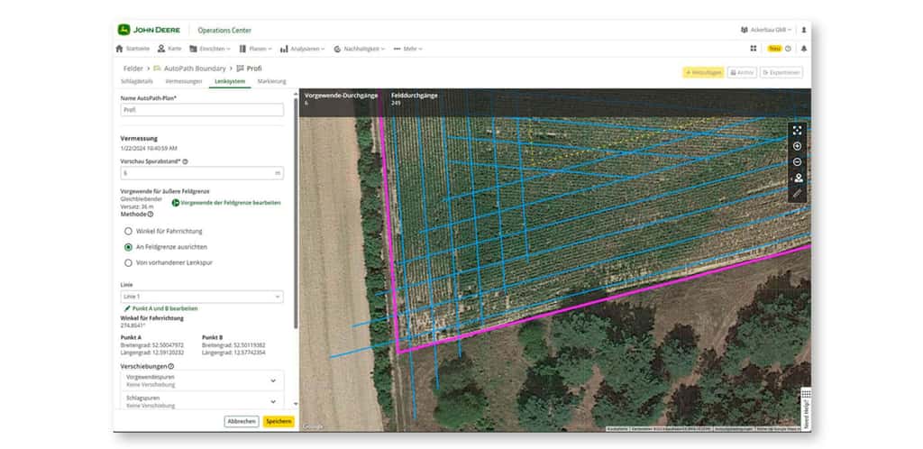 John Deere AutoPath Rows und Boundaries: Der Hirsch kennt den Weg