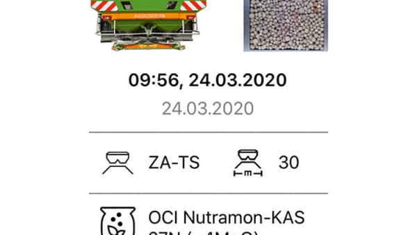 Amazone MySpreader-App optimiert Streubild | profi